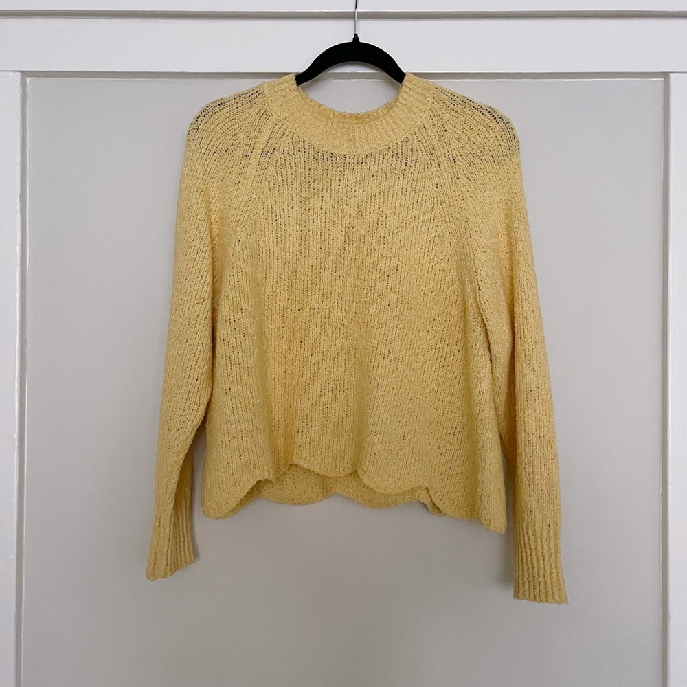 Cotton emporium yellow knit sweater